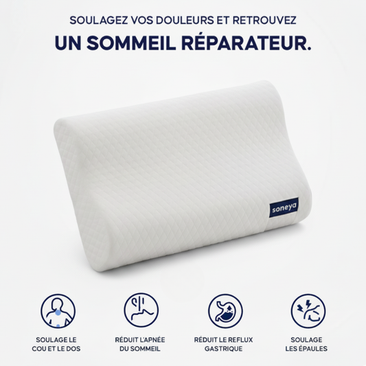 Oreiller ergonomique Soneya™ – confort mémoire de forme